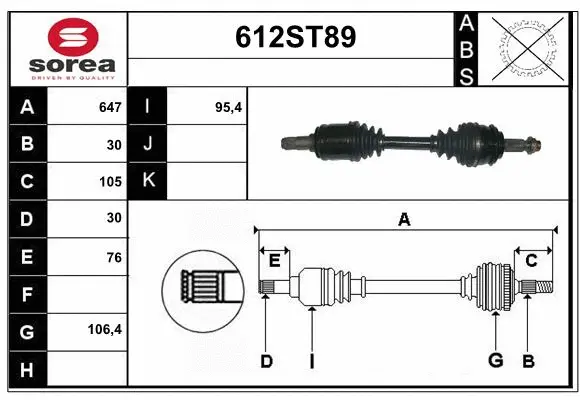 Drive Shaft (612ST89)