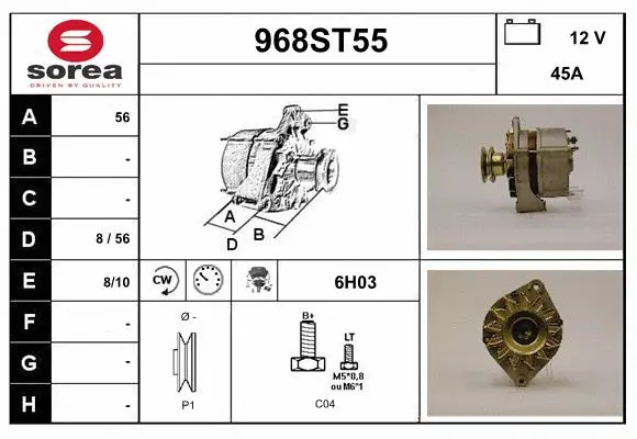 Alternator (968ST55)