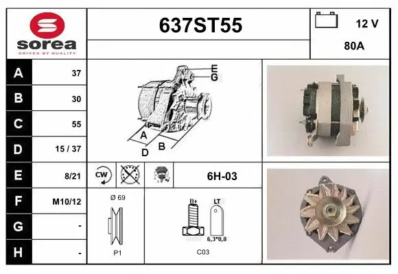 Alternator (637ST55)