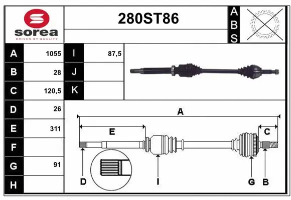 Drive Shaft (280ST86)