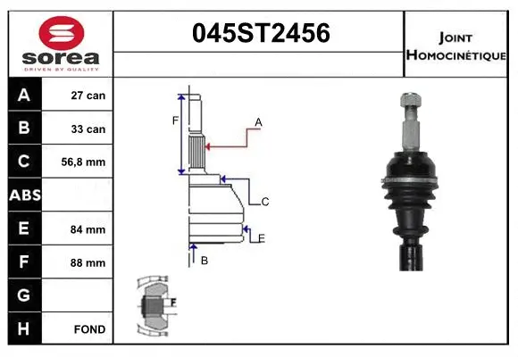 Joint Kit, drive shaft (045ST2456)