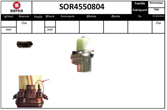 Hydraulic Pump, steering (SOR4550804)