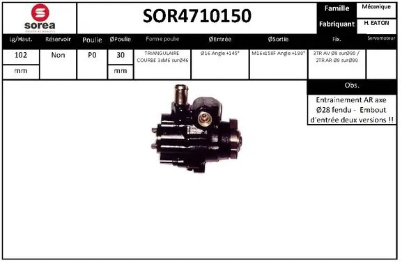 Hydraulic Pump, steering (SOR4710150)