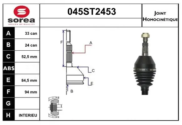 Joint Kit, drive shaft (045ST2453)