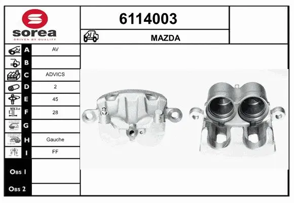 Brake Caliper (6114003)