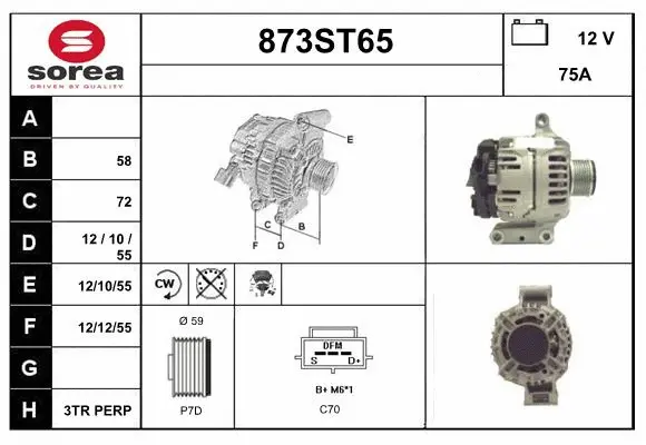 Alternator (873ST65)