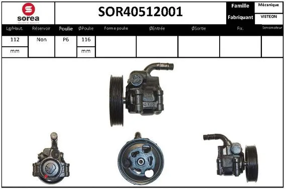 Hydraulic Pump, steering (SOR40512001)