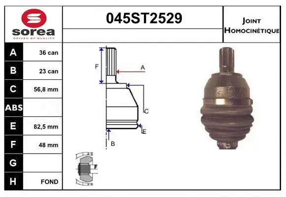 Joint Kit, drive shaft (045ST2529)