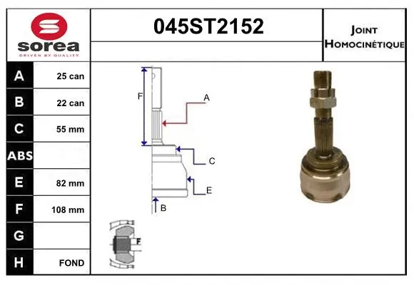 Joint Kit, drive shaft (045ST2152)