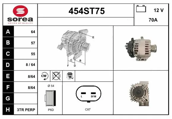 Alternator (454ST75)