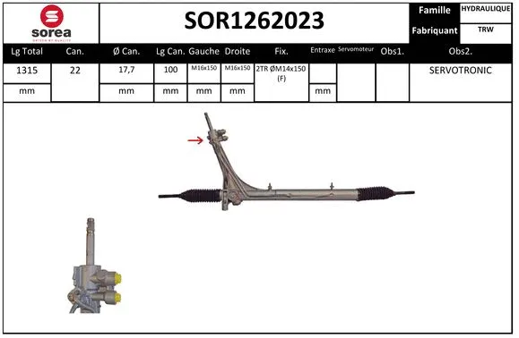 Steering Gear (SOR1262023)
