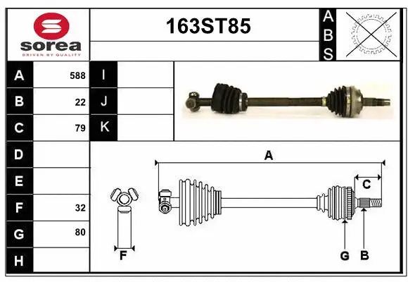 Drive Shaft (163ST85)