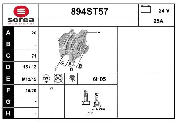 Alternator (894ST57)