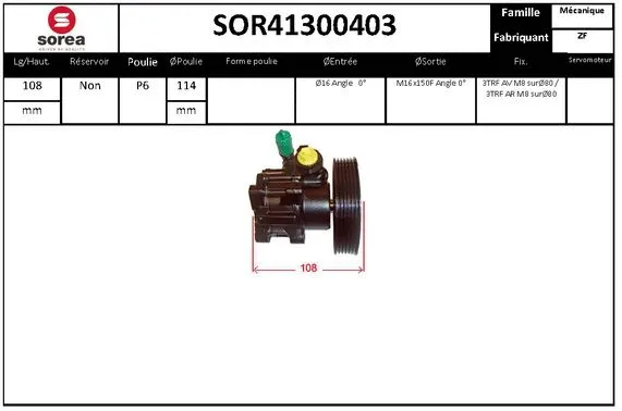 Hydraulic Pump, steering (SOR41300403)