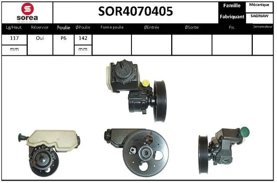 Hydraulic Pump, steering (SOR4070405)