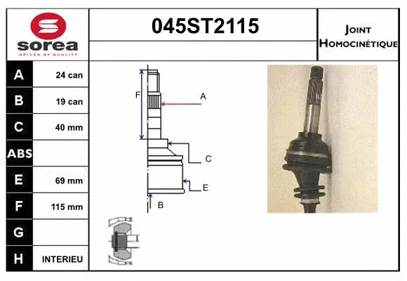 Joint Kit, drive shaft (045ST2115)