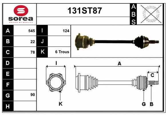 Drive Shaft (131ST87)