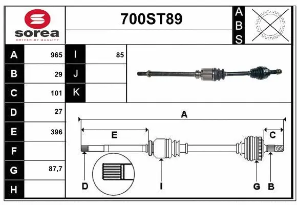 Drive Shaft (700ST89)
