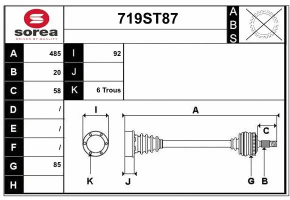 Drive Shaft (719ST87)