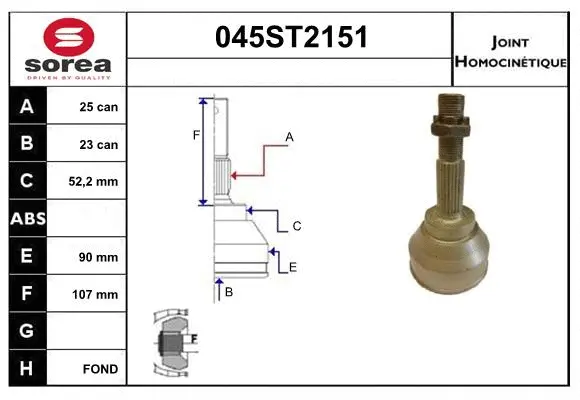 Joint Kit, drive shaft (045ST2151)