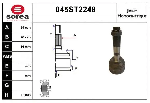 Joint Kit, drive shaft (045ST2248)