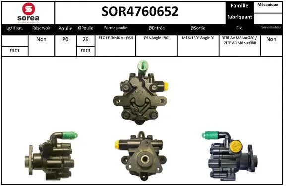 Hydraulic Pump, steering (SOR4760652)