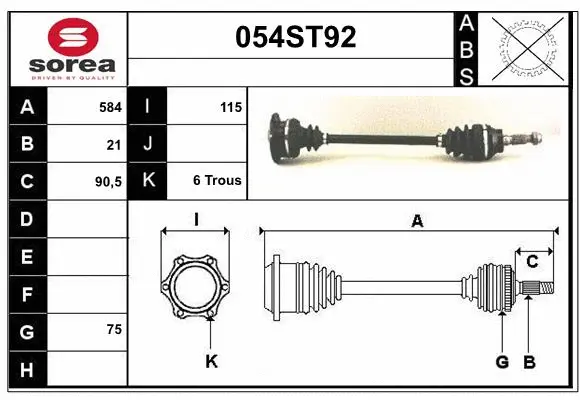 Drive Shaft (054ST92)