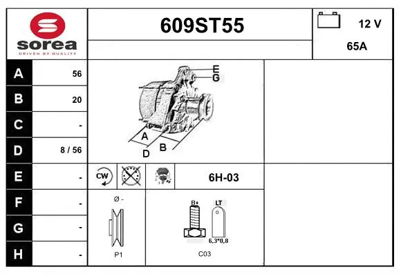 Alternator (609ST55)