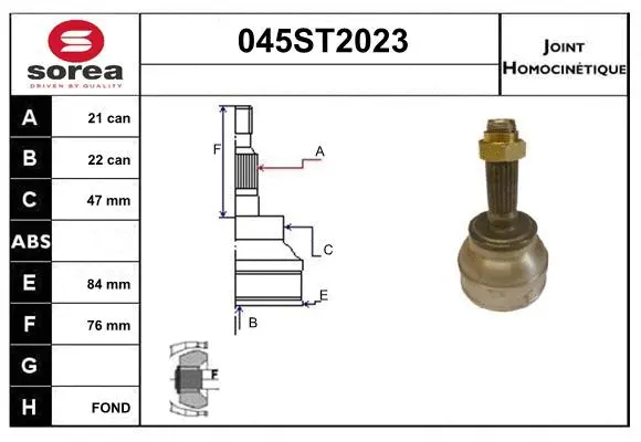 Joint Kit, drive shaft (045ST2023)