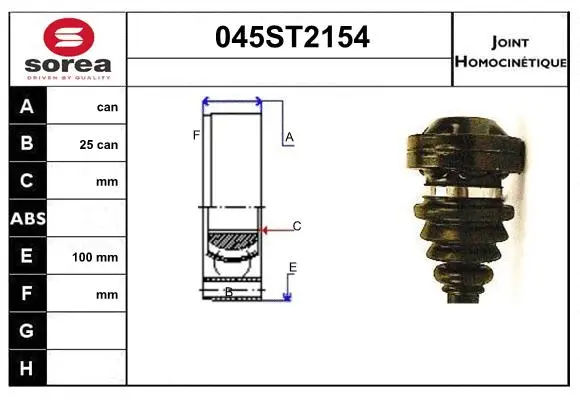 Joint Kit, drive shaft (045ST2154)