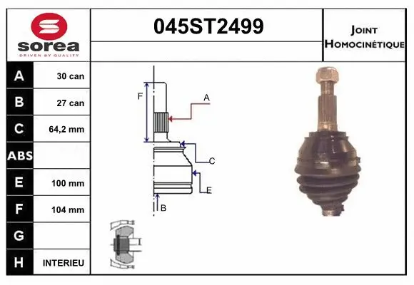 Joint Kit, drive shaft (045ST2499)