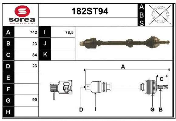 Drive Shaft (182ST94)
