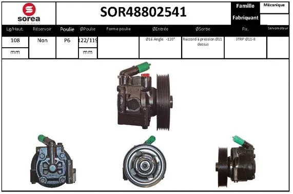 Hydraulic Pump, steering (SOR48802541)