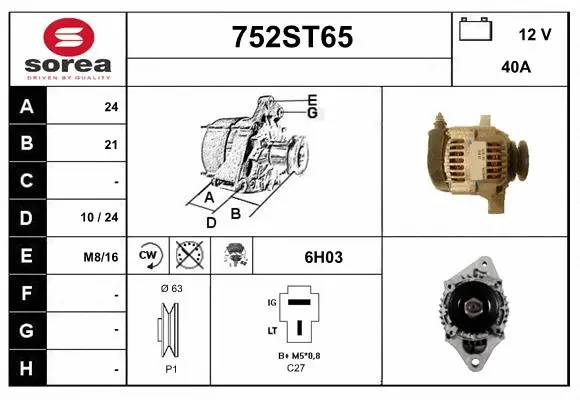Alternator (752ST65)