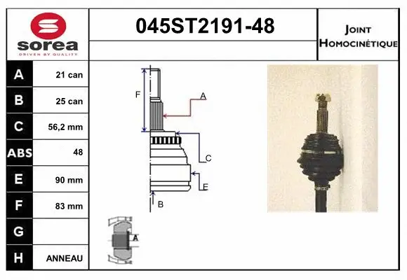 Joint Kit, drive shaft (045ST2191-48)