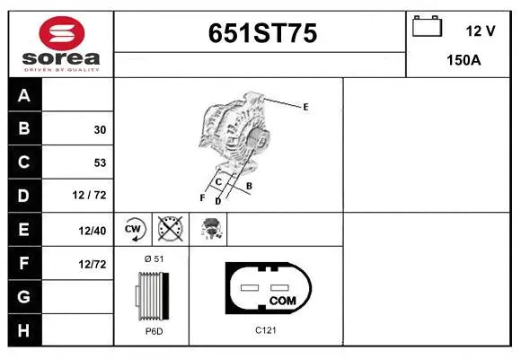 Alternator (651ST75)