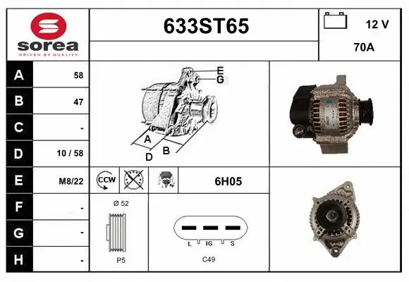 Alternator (633ST65)