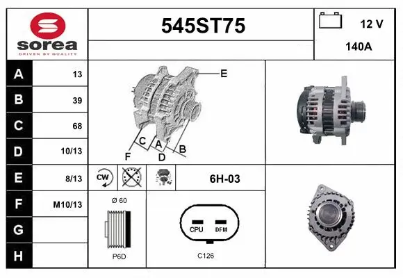 Alternator (545ST75)