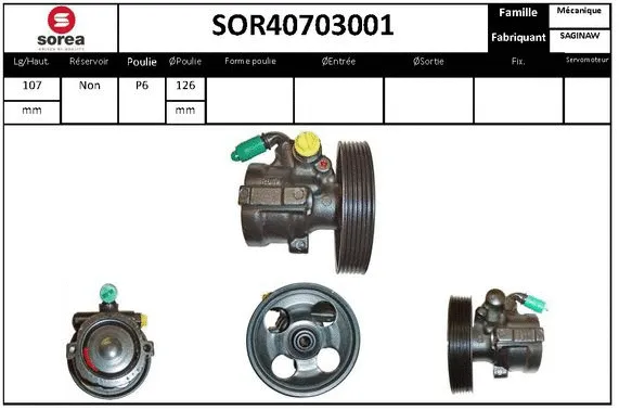Hydraulic Pump, steering (SOR40703001)