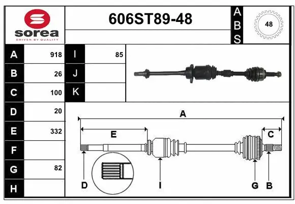 Drive Shaft (606ST89-48)