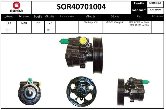 Hydraulic Pump, steering (SOR40701004)
