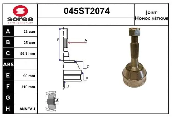 Joint Kit, drive shaft (045ST2074)