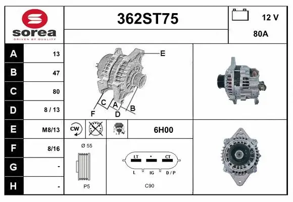 Alternator (362ST75)
