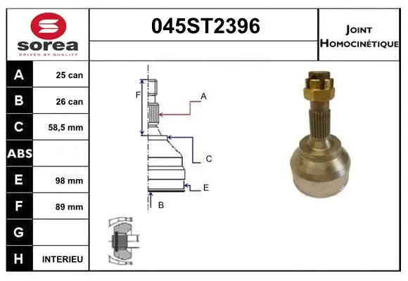 Joint Kit, drive shaft (045ST2396)