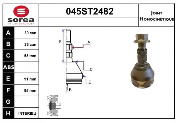 Joint Kit, drive shaft (045ST2482)