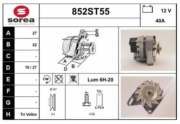 Alternator (852ST55)