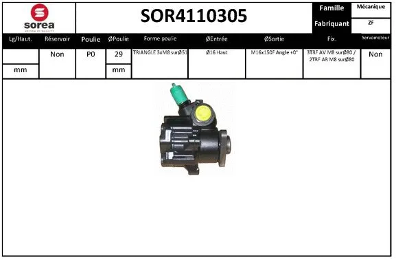 Hydraulic Pump, steering (SOR4110305)