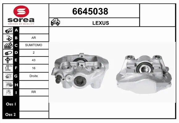 Brake Caliper (6645038)