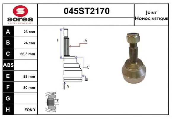 Joint Kit, drive shaft (045ST2170)