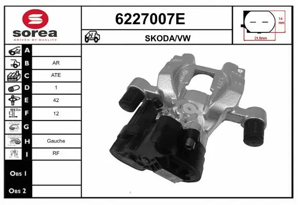 Brake Caliper (6227007E)